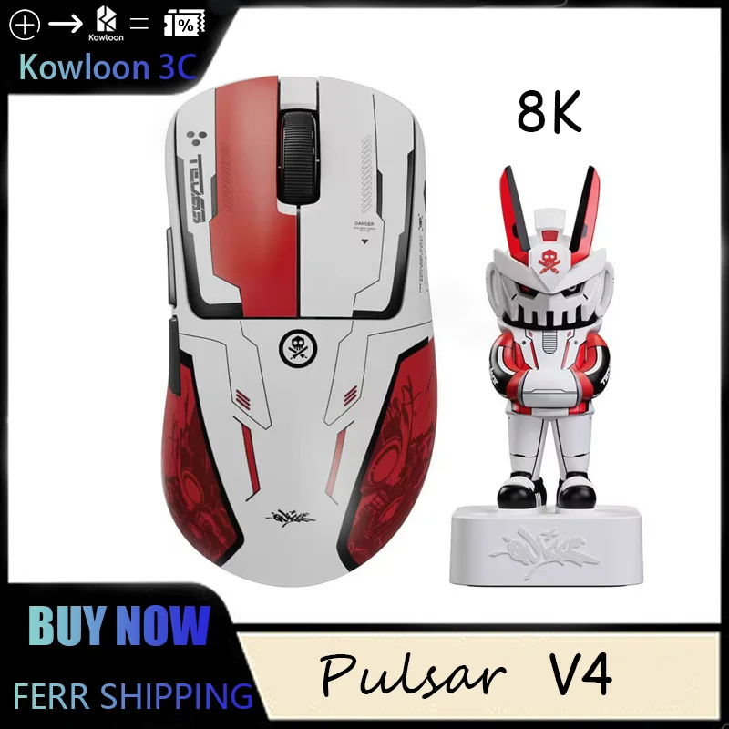 Pulsar V4 Gaming Mouse Wireless Superlight PWA3950 8KHz Esport 32000DPI 50G 750IPS 54g Ergonomic FPS  XS-1 Sensor