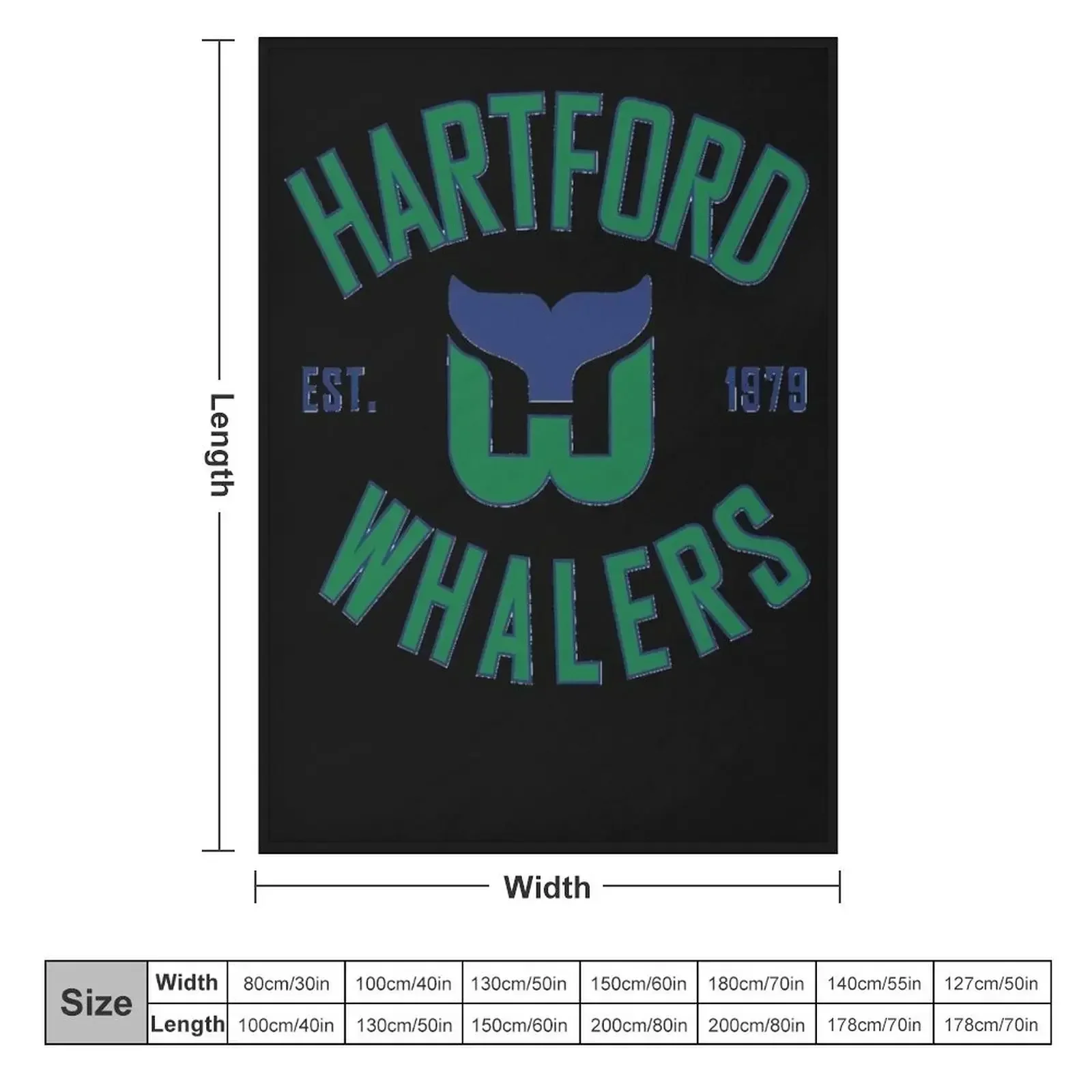 Hartford-Whalers-CT-Classic Throw Blanket bed plaid for winter Flannel Fabric Blankets