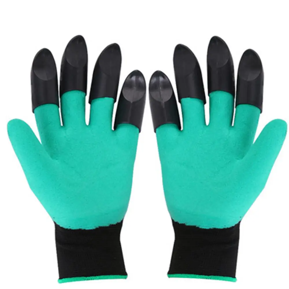 Guantes de excavación, jardinería, inmersión, trabajo, garras, plantación de flores vegetales y tirador de hierba