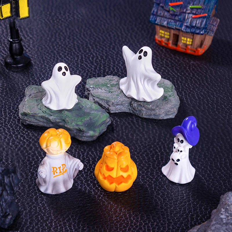 1Pc Kawaii Halloween Decoration Mini Desk Ornament Halloween Miniature Accessories Car Interior Accessories Party Gift for Kids
