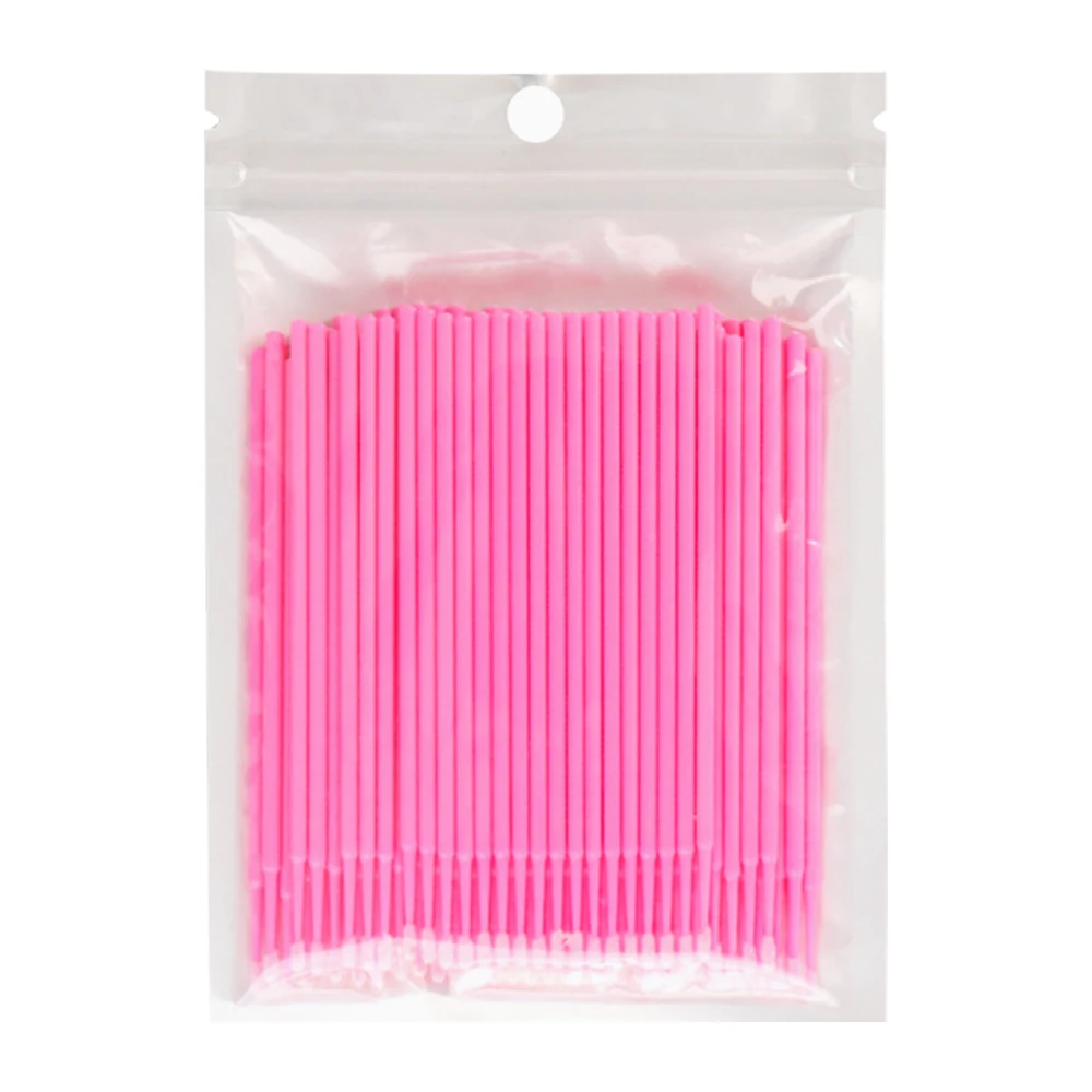 100 stücke Wimpern Reinigung Pinsel Micro Baumwolle Tupfer Individuelle Entfernen Make-Up Pinsel Wimpern Microbrush Schönheit Sauber Werkzeuge