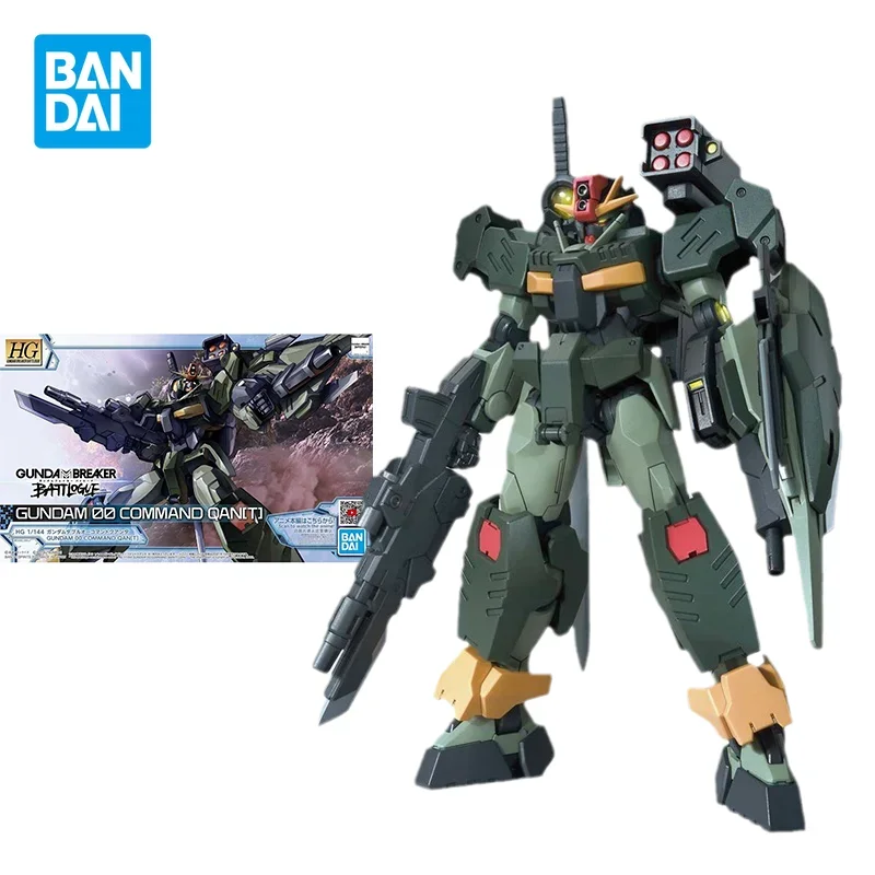 Оригинальные фигурки Bandai GUNDAM HG 1/144 00 COMMAND QAN T Anime, украшения-игрушки Коллекционные сувениры для детей