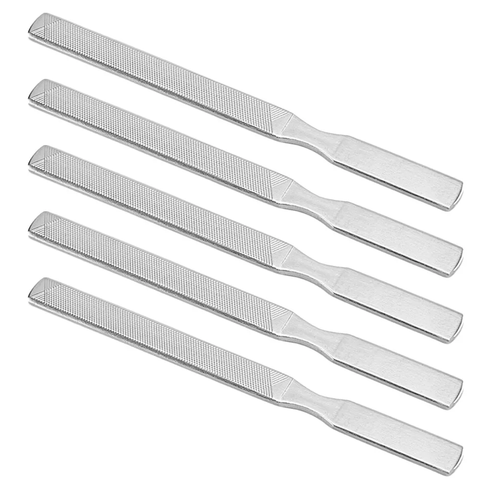 

5pcs Stainless Steel Nail File Buffer Manicure Polishing Strip Filing Tool for Acrylic Nails Grooming Durable Portable