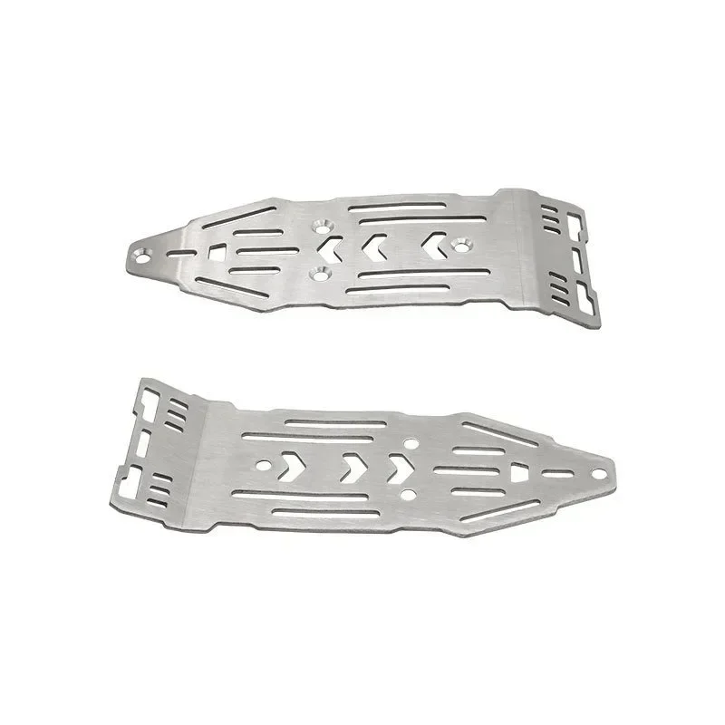 Protector de armadura de chasis de acero inoxidable de Metal, placa de deslizamiento para Arrma 1/8 Mojave 4S 4X4 RC, piezas de mejora de coche