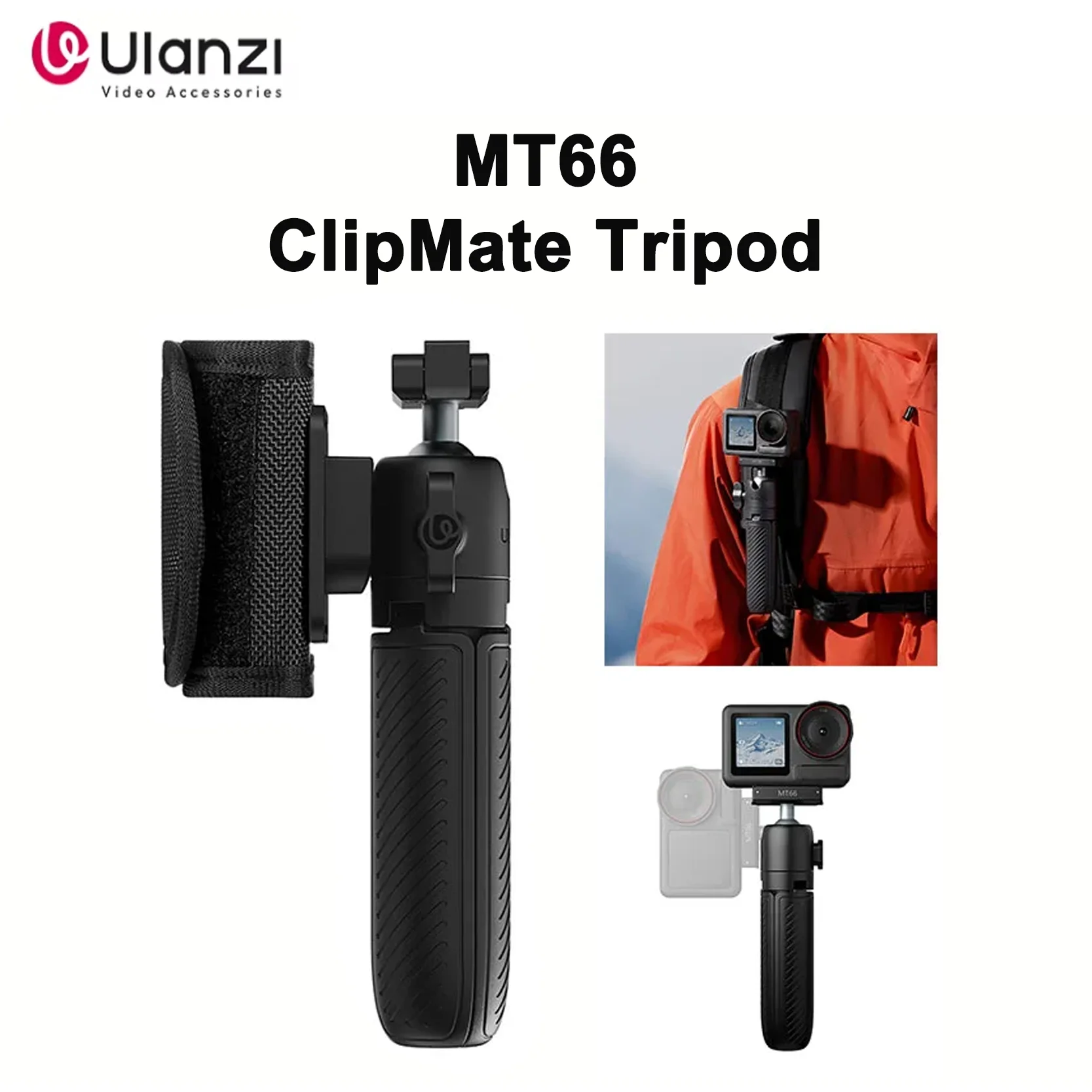 

Оригинальный штатив Ulanzi MT66 ClipMate с разъемом для селфи, палка на липучке, ремешок для путешествий, уличная портативная камера для телефона