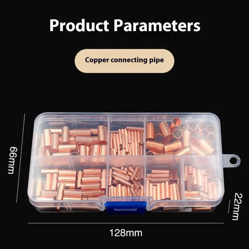 125/250/414/578Pcs Non Insulated Electrical Butt Terminal Assortment Kit Wire Ferrules Set 7 Size Copper Crimp Connector