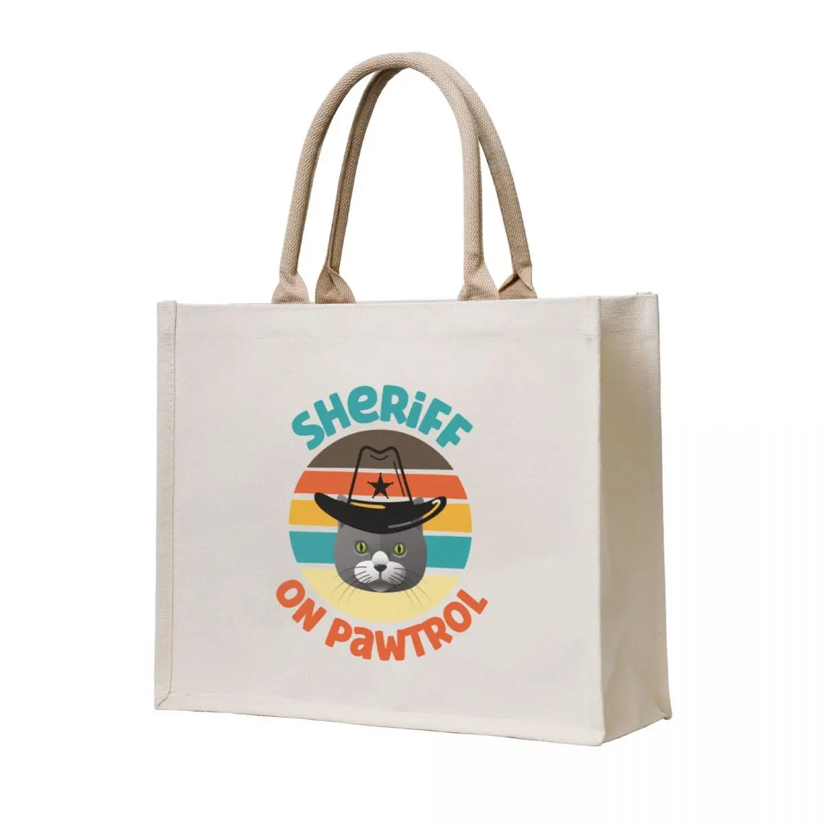 

Sheriff On Pawtrol Tote Bag bag for beach canvas tote bag Canvas for women large tote