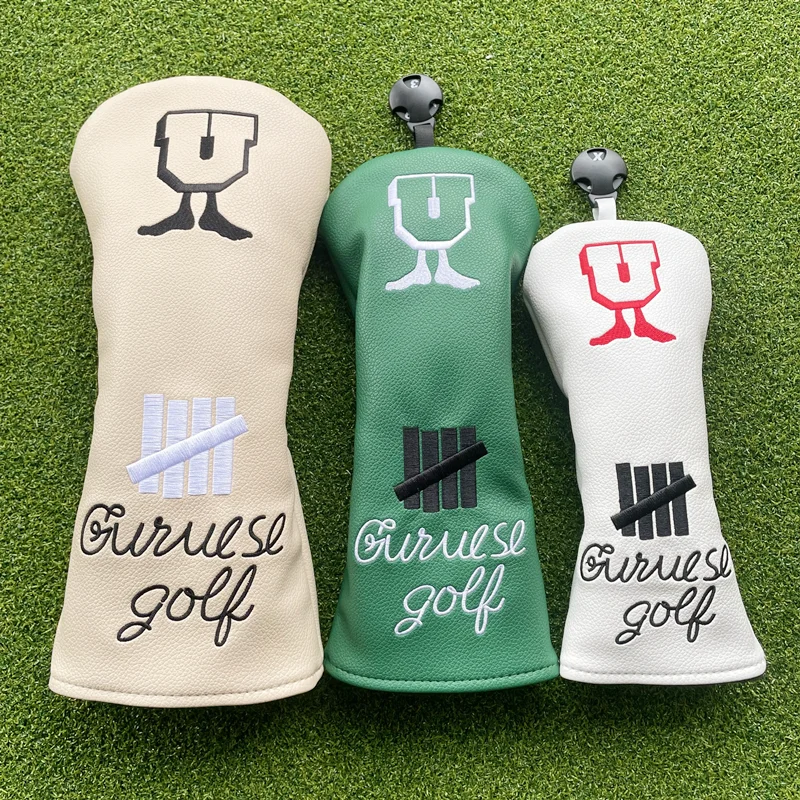 Fisherman\'s foot Golf Club #1 #3 #5 Mixed Colors Wood Headcovers Driver Fairway Woods Cover PU Leather Head Covers