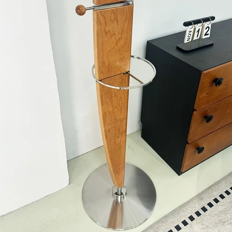 Medieval solid wood sailing coat rack single pole hanger entrance vertical hanger rack ornament