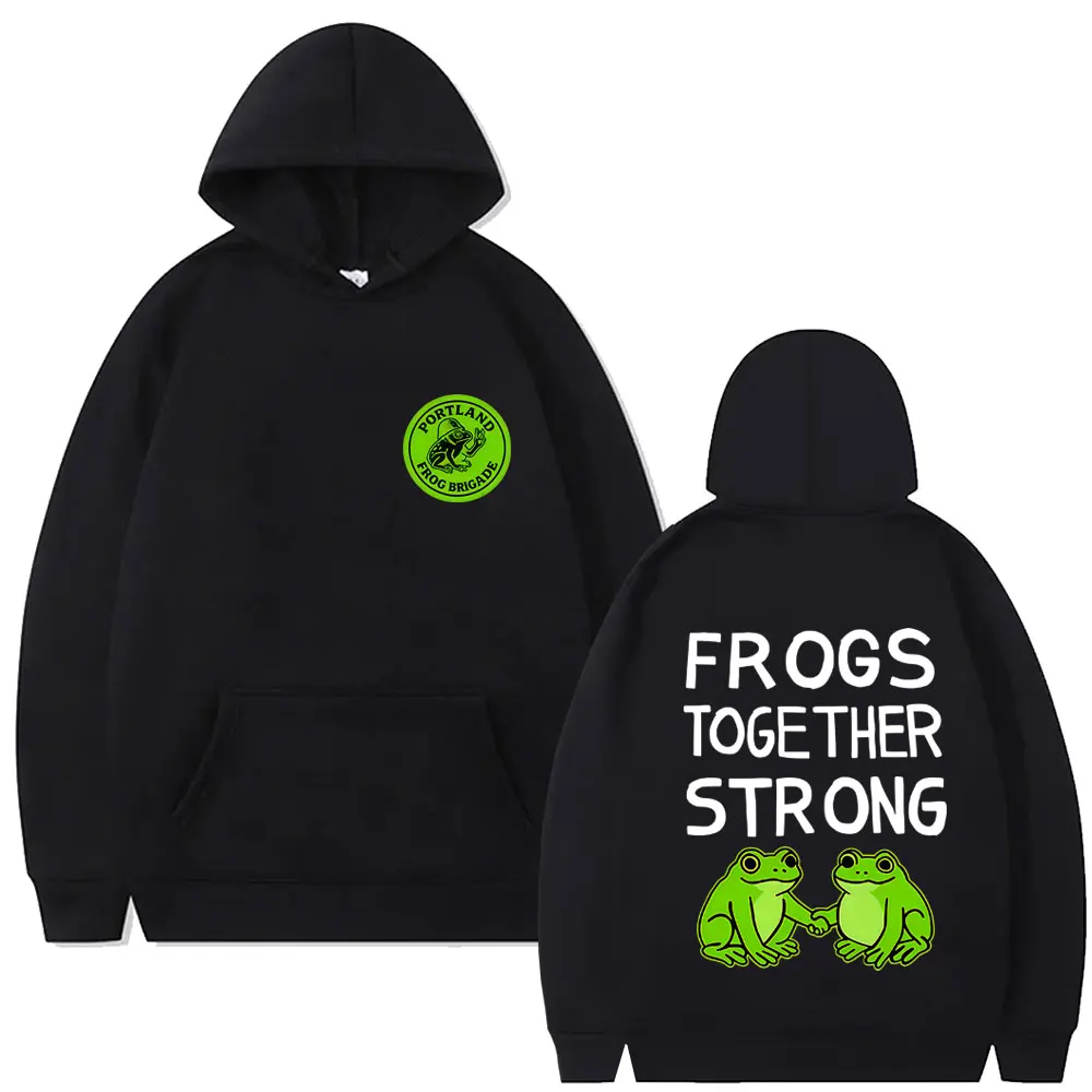 

Frogs Toge Ther Str Ong Funny Meme Hoodie Men Women Hip Hop Punk Rock Streetwear Male Vintage Hoodies Unisex Fashion Pullover