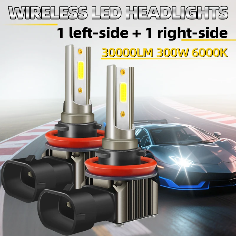 

30000LM H11 LED Canbus Headlight Bulb H7 H8 H9 9005 HB3 9006 HB4 Fog Light High Power 6000K White CSP 3570 For Car Auto 12V 2PCS