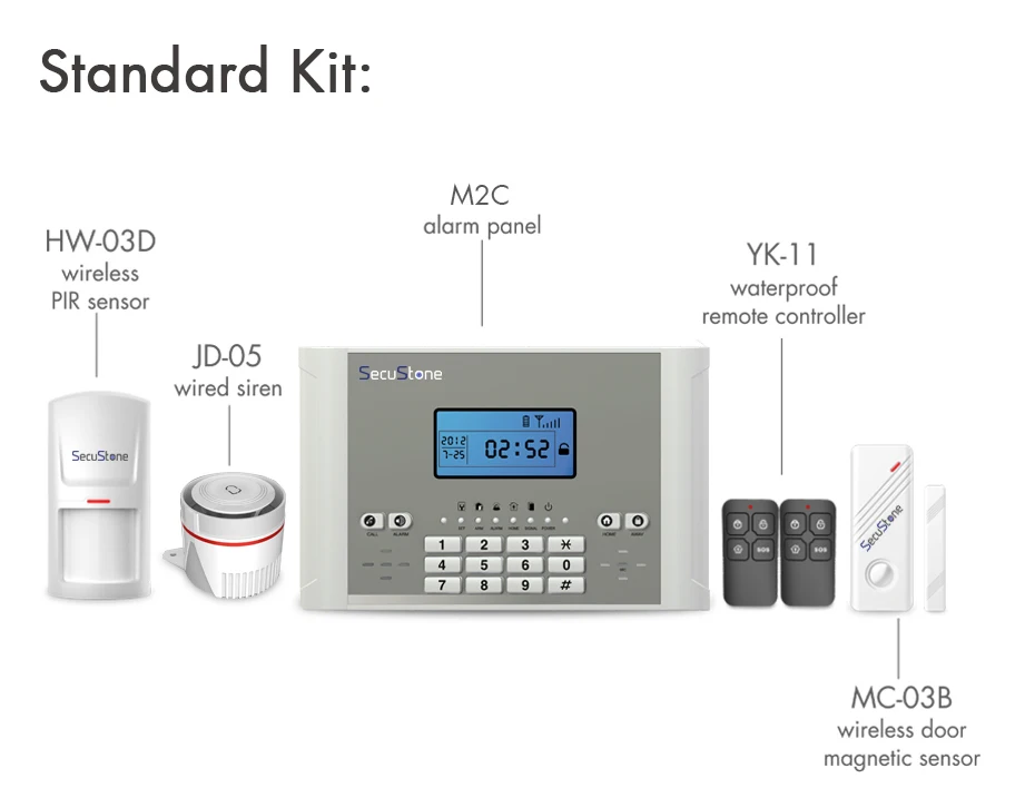 For Hot sale GSM Alarm security system  YL-007M2C anti lost home alarm system wireless smart security alarm system