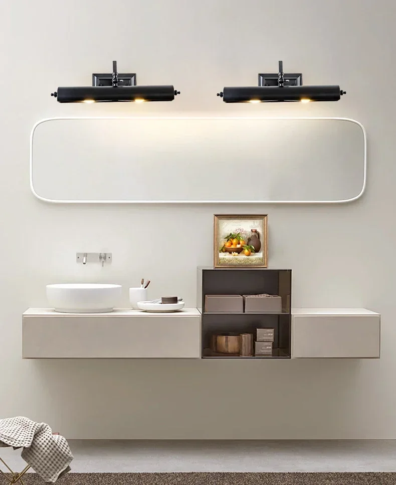 Mirror Painting Wall Lamps LED Mirror Headlight Retro Bathroom Light Toilet Makeup Mirror Light Engineering Wall Light