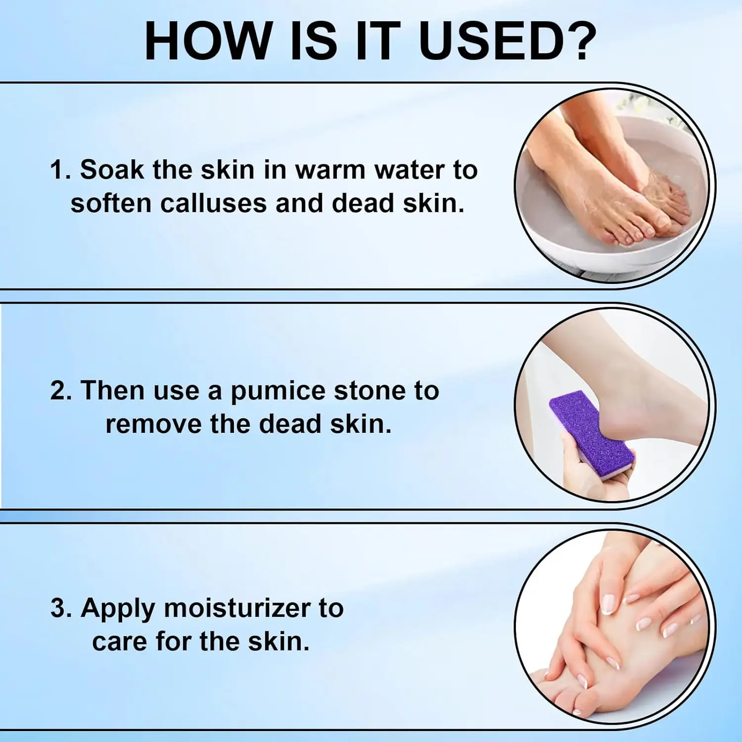 2/4 Stuks Voet Puimsteen Voet Bestand Eelt Dode Huid Remover Voet Hak Scrubber Gladde Voeten In seconden Pedicure Peeling Tool