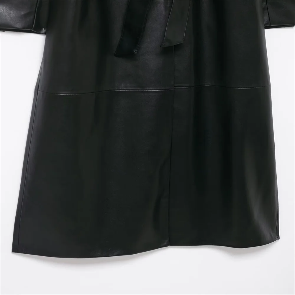 سترة معطف نسائية شتوية جديدة من الجلد الصناعي بياقة قابلة للفصل ومتعددة الاستخدامات #6