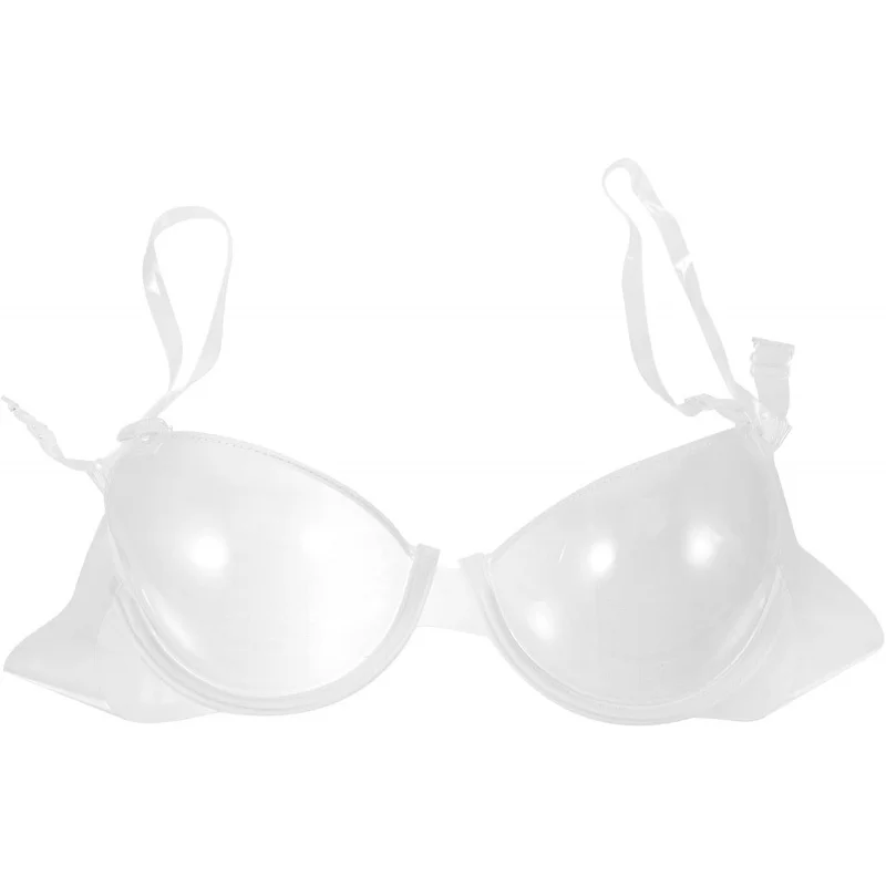 Invisible Transparent Ultra-fine Strap Plastic Bra Disposable Underwear Bra for Ladies Women Girls (52)