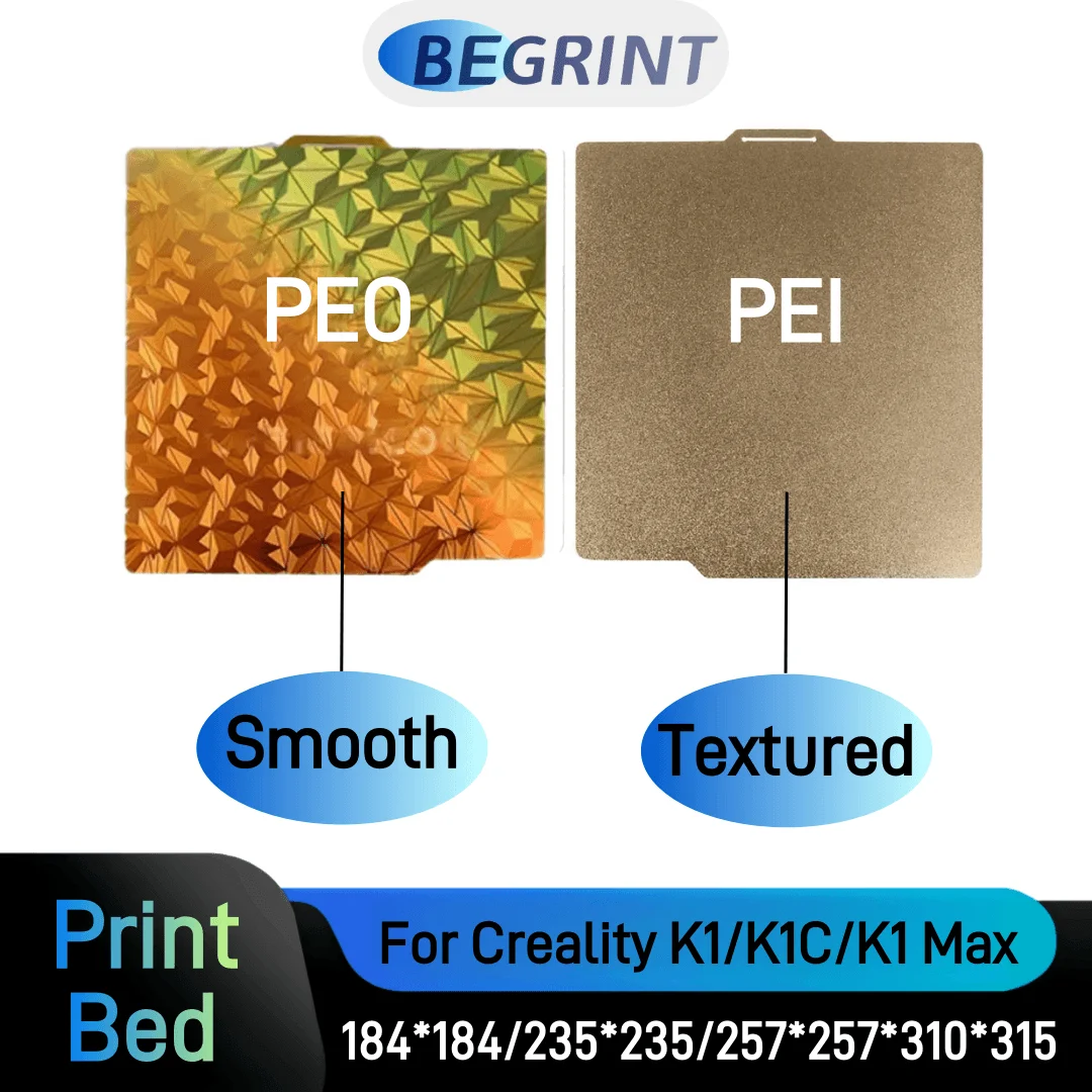 

For Creality Build Plate 235x235mm 310x315mm Color Change PEO Sheet Texture PEI Plate For Creality K1/K1C/K1 Max/Ender-3 V3