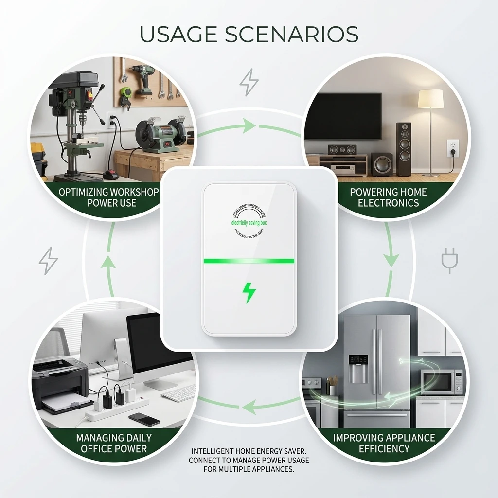 1pc Energy Saving Plug Efficient White Smart Power Saver Socket for Home Office Hotel 3500W Voltage Stabilizer Durable