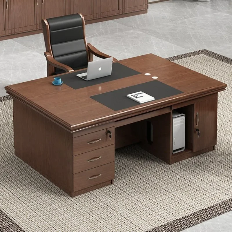 Office desk and chair combination Government office computer desk Double-sided table Paint paint table 1.4 meters 1.6 meters Sup