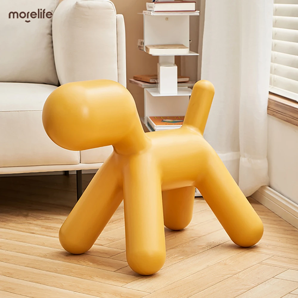 Nordic Creative Design Dog Chairs Stool Plastic Cartoon Animal Spot Dog Chair Stool Shoe Changing Bench Wholesale Home Furniture