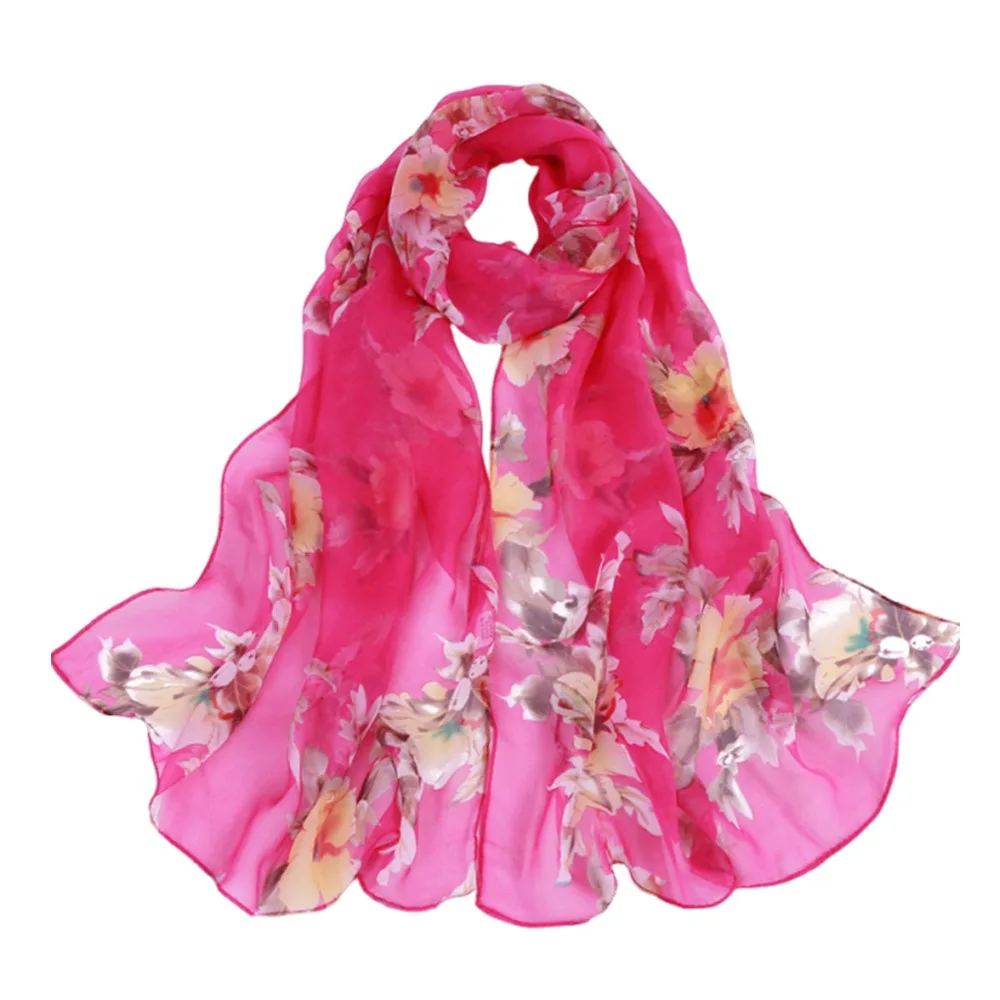 

Летний вышитый шелковый шарф, солнцезащитный, дышащий, длинный, гладкий шифоновый хиджаб для женщин