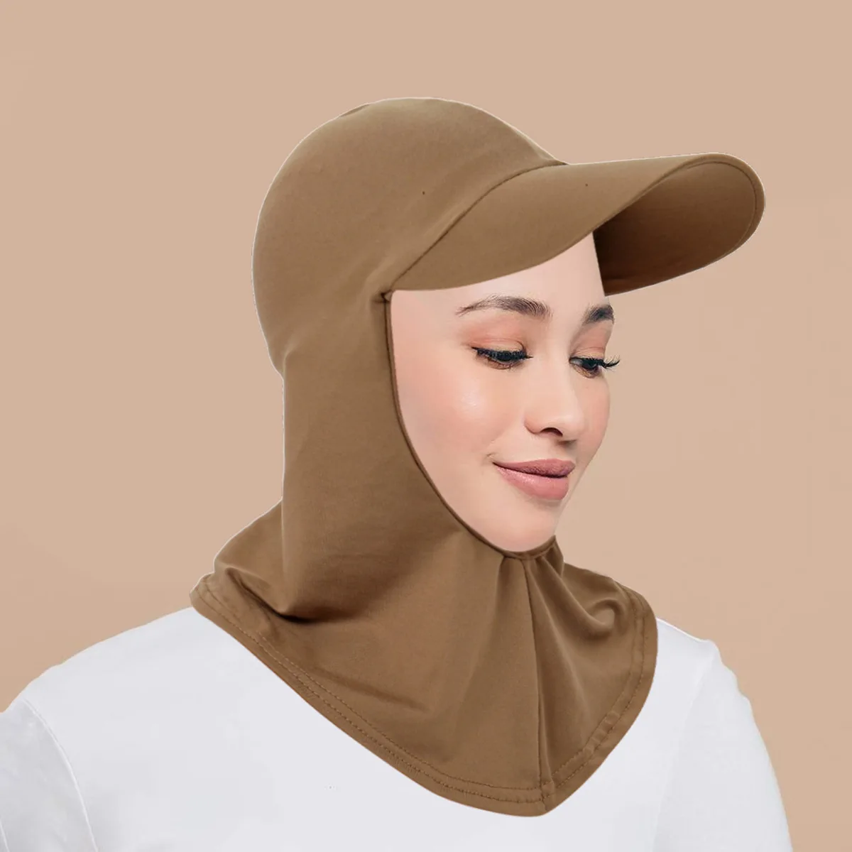 Amira istantaneo Hijab donne musulmane cofano foulard visiera cappello a tesa larga turbante Islam testa collo copertura tirare sulla testa avvolgere cappelli Niqab