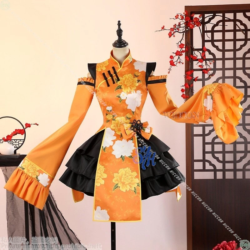 كوس C كوس أنيمي لوفيليف ليلا تأثيري شيبويا كانون زي النمط الصيني شيونغسام تنورة قصيرة تشيباو خمر لوليتا هالوين