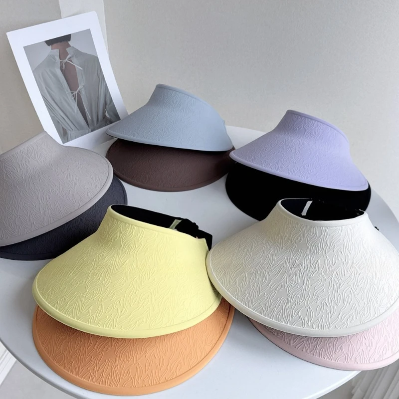 Foldable Seamless Wide Visor Brim Hat Quick-dry Anti UV Sun Protection Hat Nylon Hat Non-marking Sun Cap Women Summer Gift
