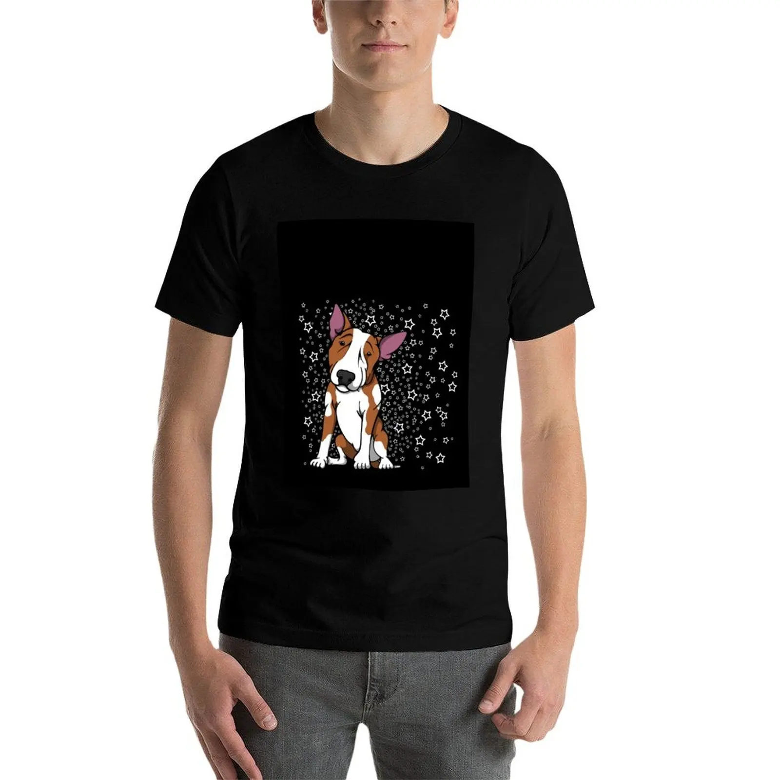 النجوم الإنجليزية الثور جحر الأحمر والأبيض تي شيرت تي شيرت للرجل سليم صالح رجل تي شيرت مصمم أنيمي تي شيرت كبير الحجم تي شيرت #5