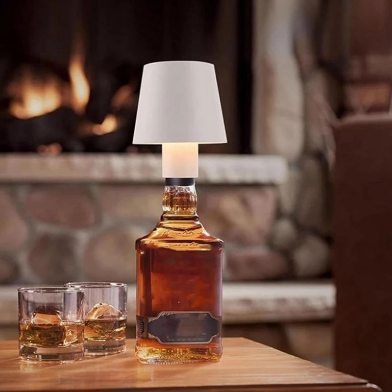 Lampe bouteille LED sans fil, lampes bouteille de vin rechargeables, français ou HI