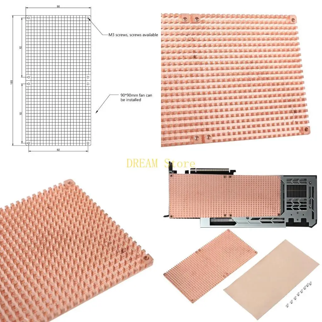 

Графическая карта Задняя раковина для 3090/3080 Медная крышка