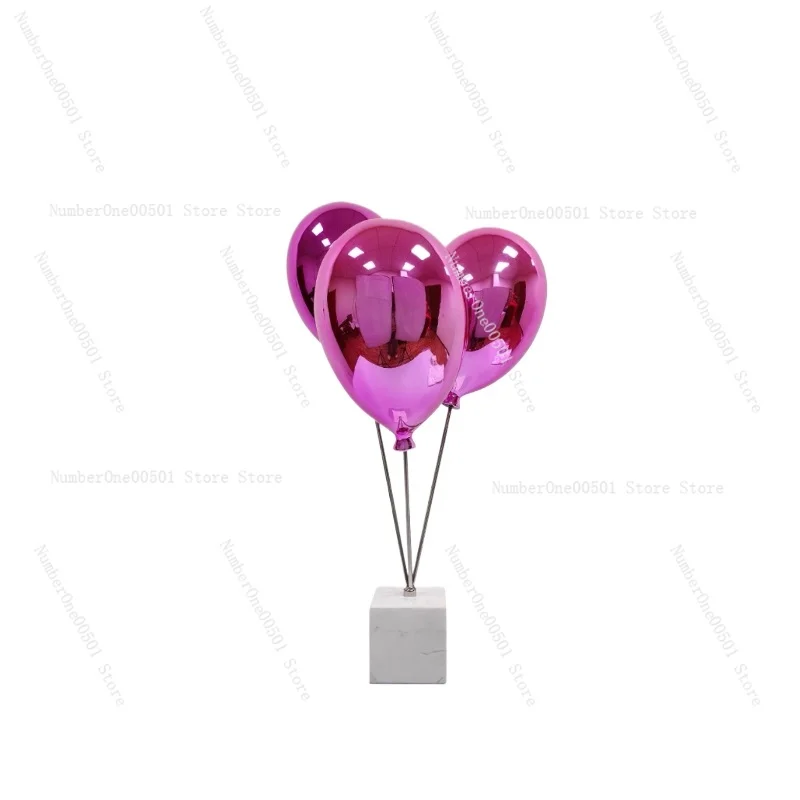

Modern Chrome Balloon Sculpture Minimalist Electroplated Decor for TV Cabinet Living Room Tabletop