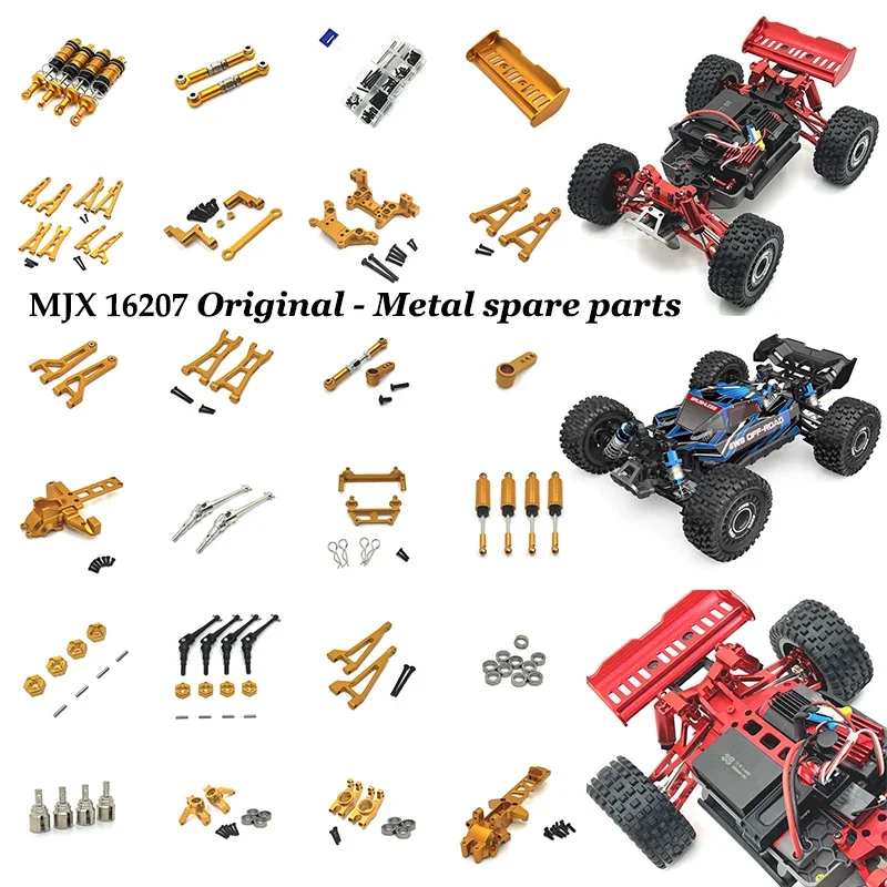 

MJX H16 16207 16208 16209 16210 Metal Front and Rear Oil Shock Absorber 1/16 RC Car Upgrades Parts Accessories Car Accessories