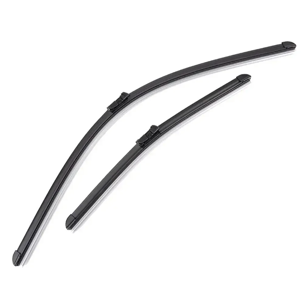 Escobillas de limpiaparabrisas de doble goma para coche, botón pulsador de 24 y 16 pulgadas, 19mm