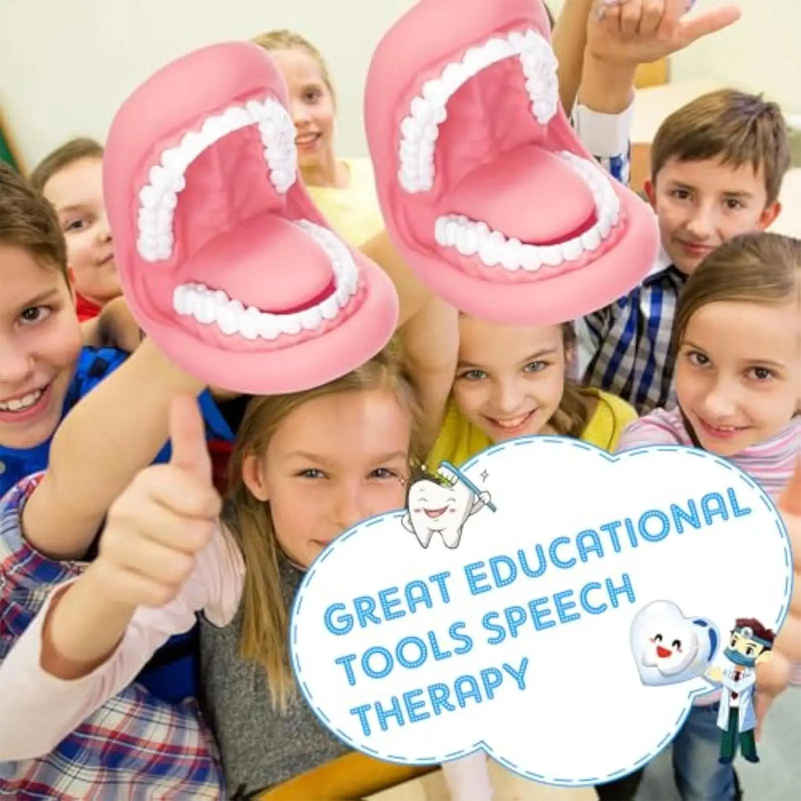 أطفال دمى اليد البلاستيكية المنقولة نموذج طب الأسنان لعبة تعليمية دمية الاصبع للأطفال المنزل السفر مدرسة رياض الأطفال