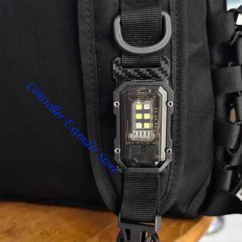 N84B Multipurpose Camping Flashlights For Helmets Backpacks Waterproof Base Light With Loopings Plate 1.5H