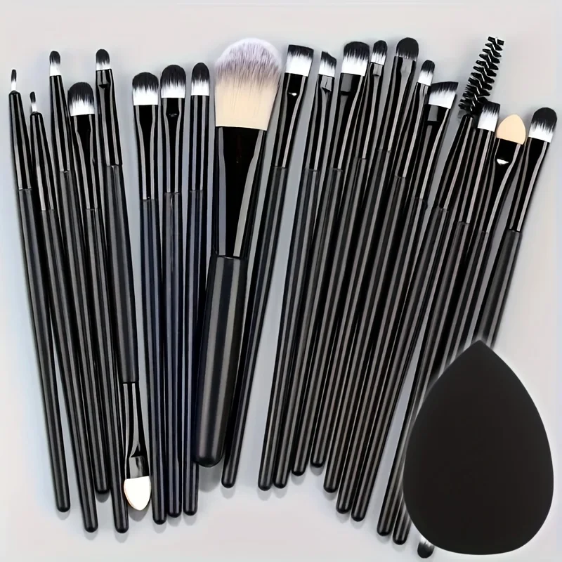 Juego de brochas de maquillaje 20 piezas, suave, profesional, prémium, corrector sintético, sombra de ojos, labios, cejas, Kit de regalo de viaje, herramienta de maquillaje