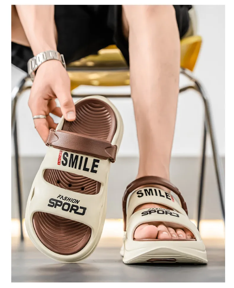 Herren-Hausschuhe, neue Sommer-EVA-Sandalen mit weicher Sohle, Plattform-Sandalen für drinnen und draußen, zum Gehen, Strandschuhe, Flip-Flops, Herrenschuhe – Detail 12