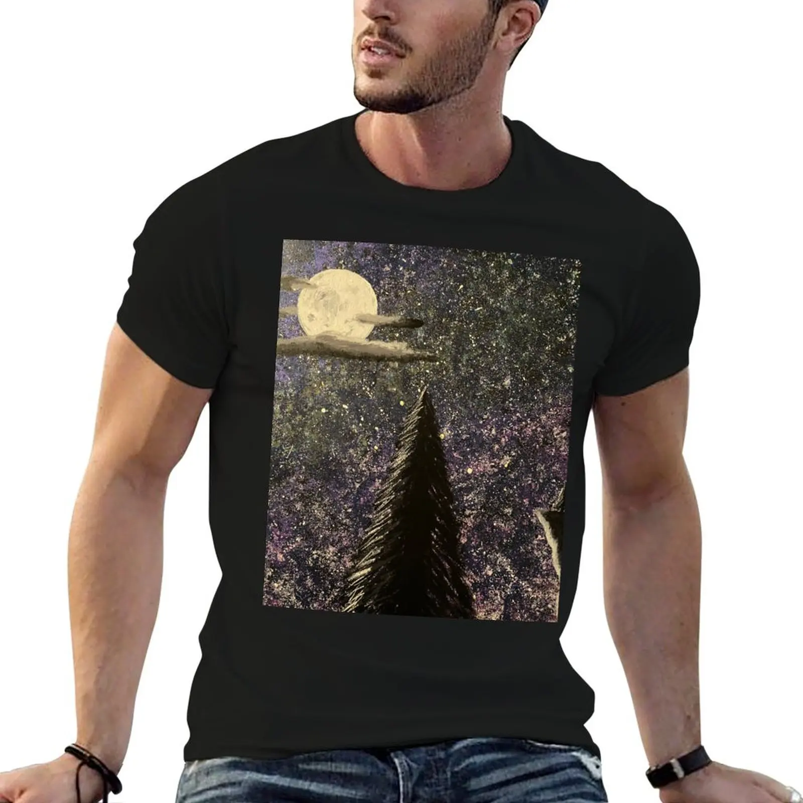 

Moonlit Evening T-Shirt man clothes basketball graphic tees mens champion t shirts