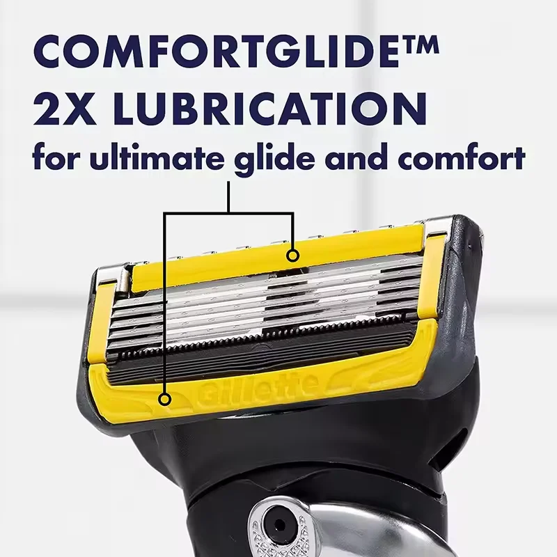 شفرة حلاقة لـ ProGlide ProShield Fusion5 ماكينة حلاقة جيليت فيوجن بروشيلد 5 طبقات شفرة حلاقة مصنوعة من مادة الفولاذ المقاوم للصدأ