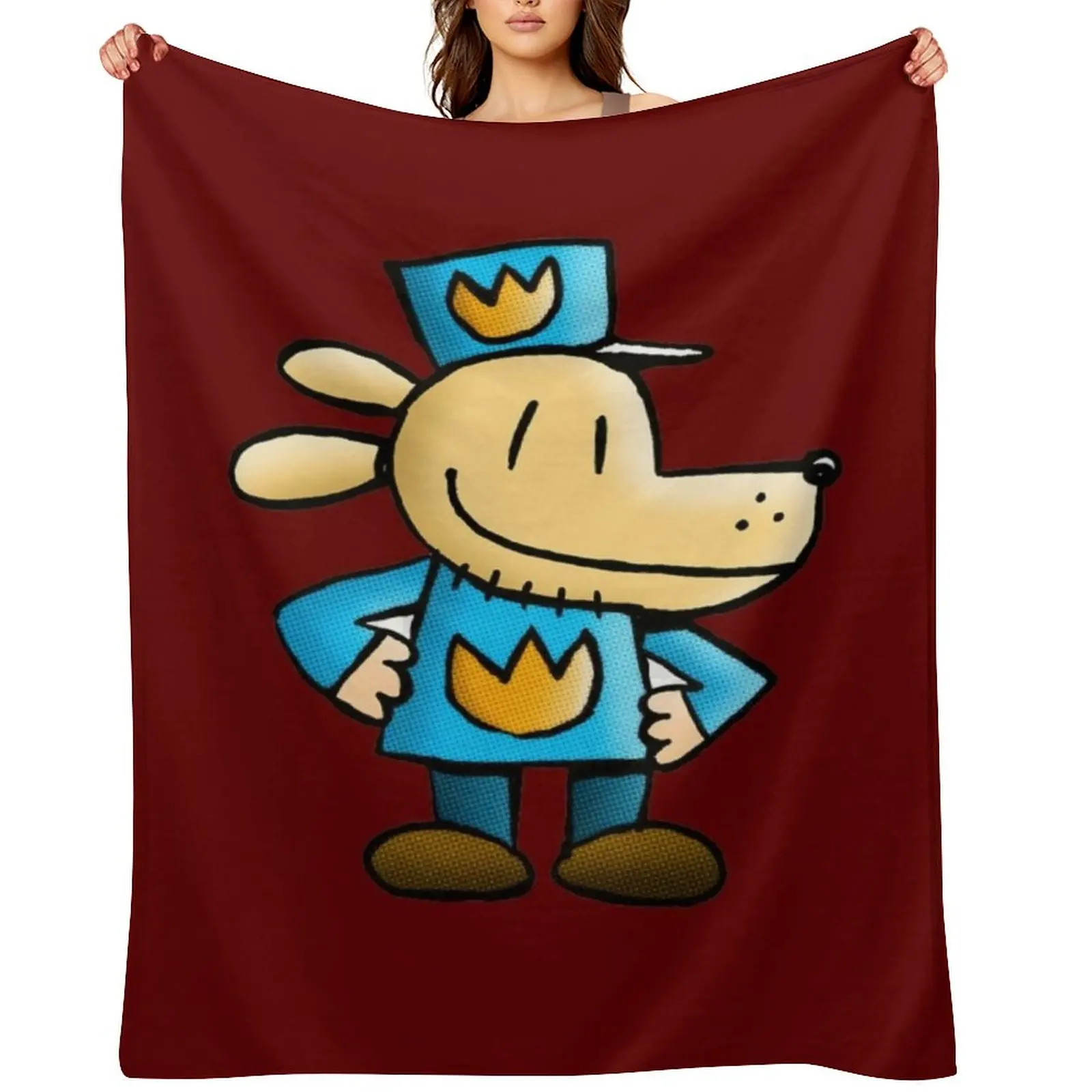 

Dogman Throw Blanket Luxury Thicken Camping Flannels Plaid on the sofa Blankets