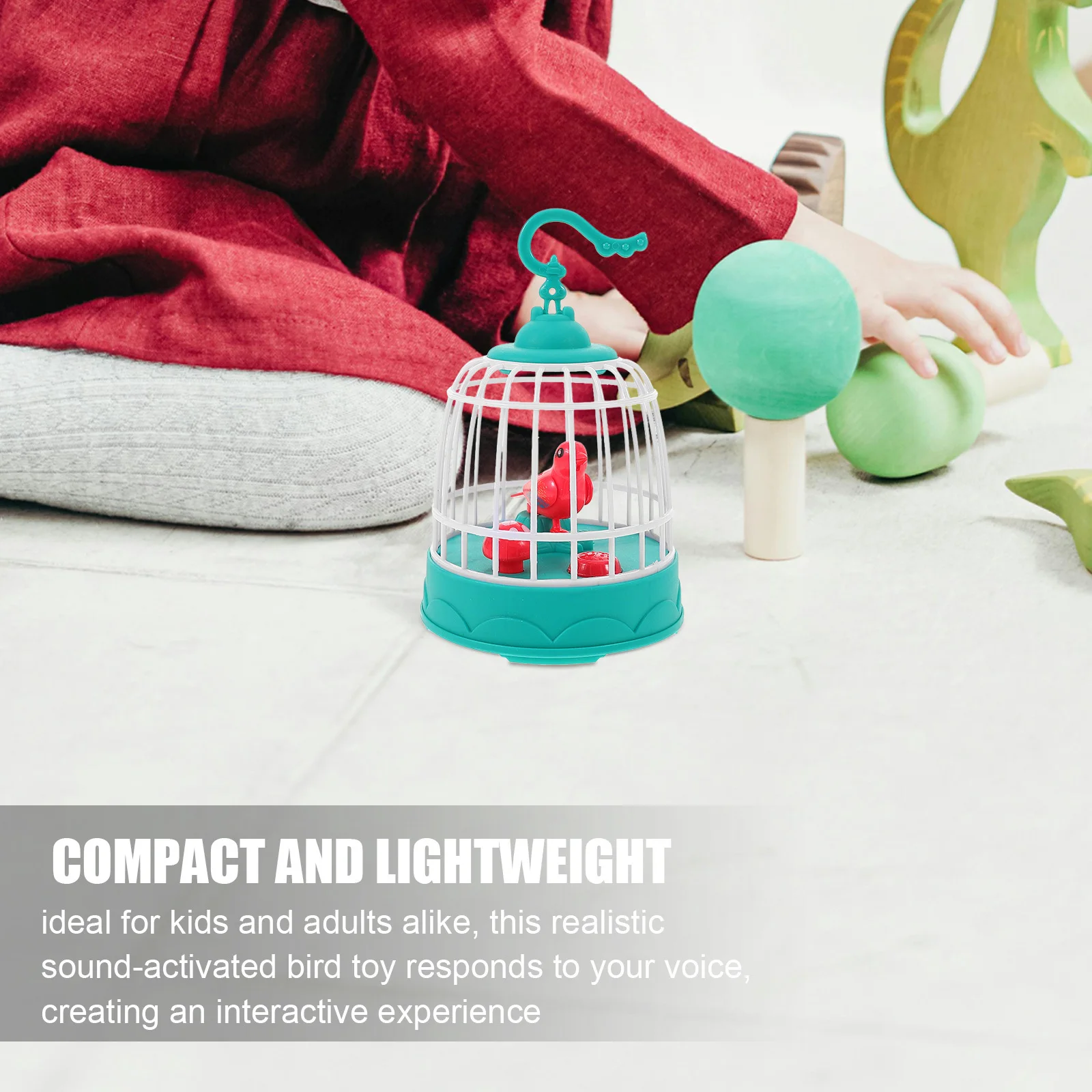 

5pcs 5 Count Electric Chirping Birds Electronic Singing Voice Control -operated Birdcage Interactive Animated