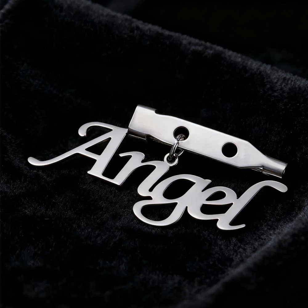 بروش شخصية اسم العلامة معرف الأعمال شعار الشركة المخصص دبوس الصدر شارة معدنية للمرأة الرجال مجوهرات من صلب لا يصدأ