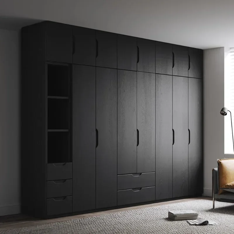 

Black Orgnizer Tall Wardrobes Wood Modular Quiet Clothing Dressing Clothes Wardrobes Bedroom Wooden Kleiderschrank Home Interior