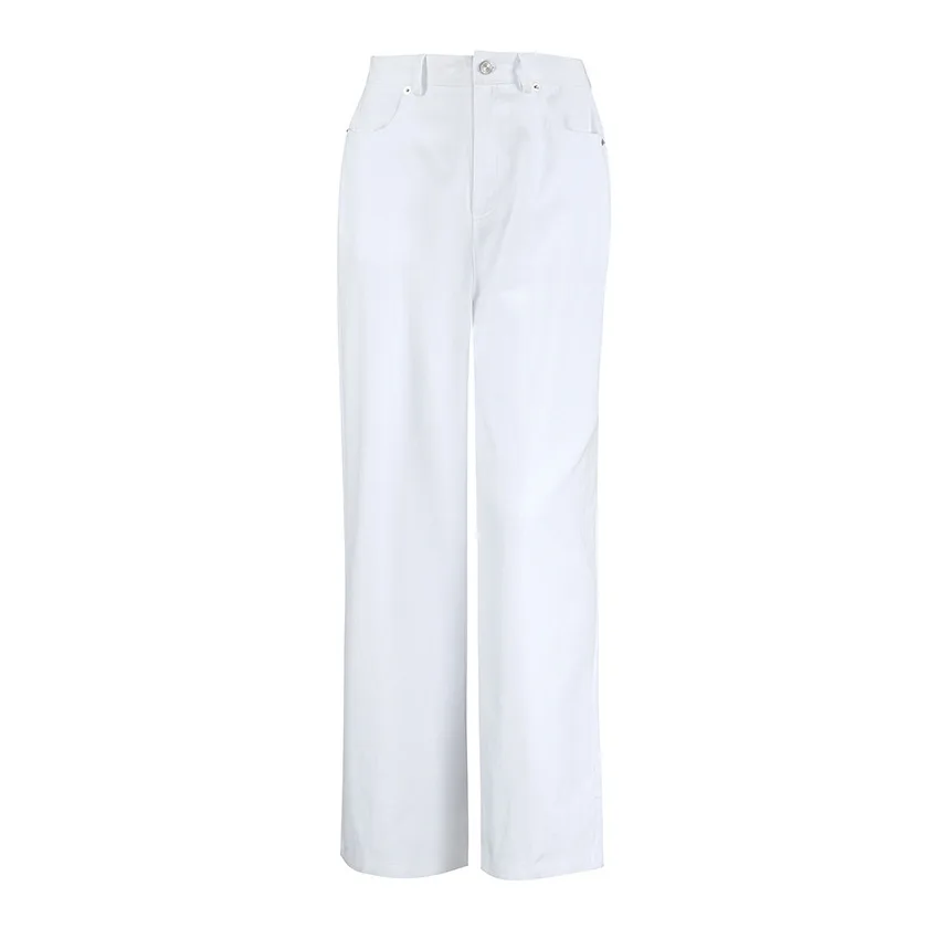 High Street White Straight Versatile Casual Pants 2025 Autumn Winter Fashion New Style Trousers