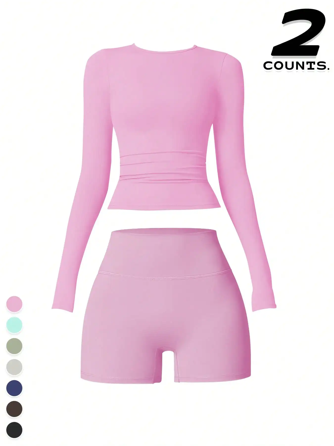 

Women Fashion Sports Matching Set Elastic Soft Skin Friendly Breathable Comfortable Slim Fitted Activewear Outfit Multifunctional Stylish Casual Tracksuit Perfect For Yoga Fitness Training Running Outdoor Sports Daily Leisure And Festival Daily All