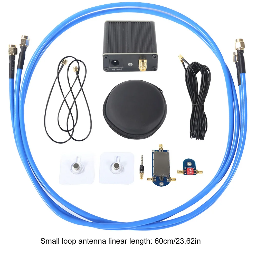 50K-500MHz Wideband Active Small Magnetic Loop Antenna Kit Wideband LZ1AQ Amplifier 17dB HF AM FM VHF UHF SDR Receiver Radio