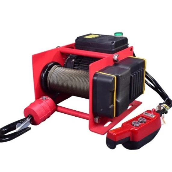 Heavy Duty 220V Electric Wire Rope Hoist Mini Winch Crane for Home Lifting Wholesale