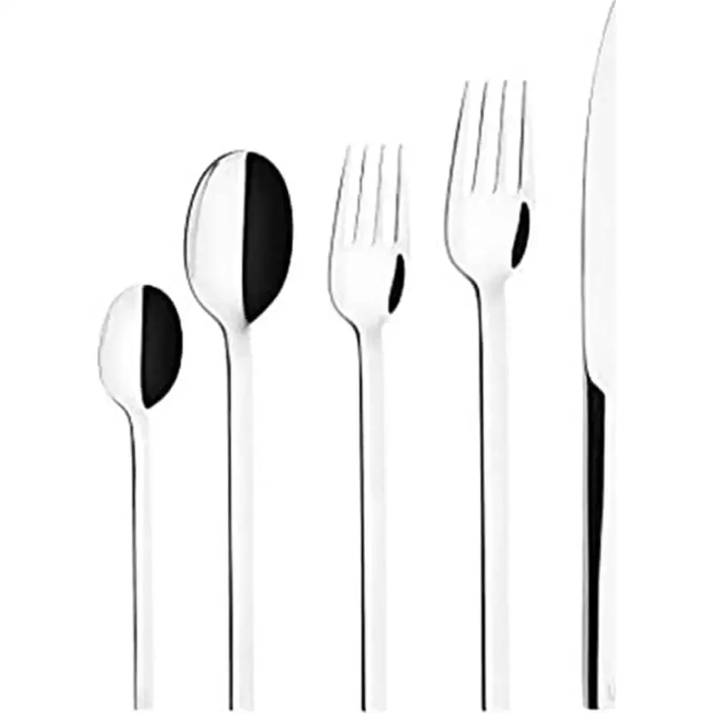 Elegant 30-Piece French Cutlery Set Stainless Steel Silverware Dishwasher Safe Luxury Tableware Crafted by Philippe Starck