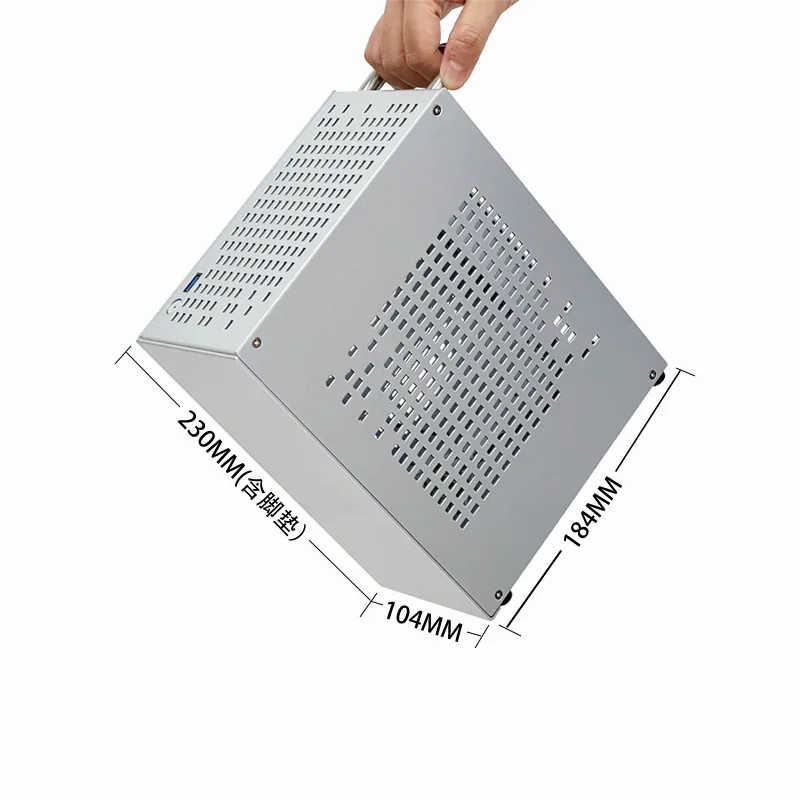 

Полностью алюминиевый корпус SKTC A07 mini ITX объемом 4,3 л, поддерживающий независимую видеокарту/двухслотовую видеокарту.